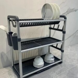3 layer dishrack  Durable and home use Plastic  and heavy good quality steel