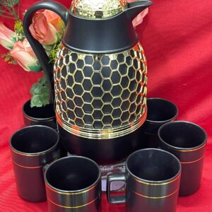 Gold tea set Cups 425ml  Thermos 1 litres